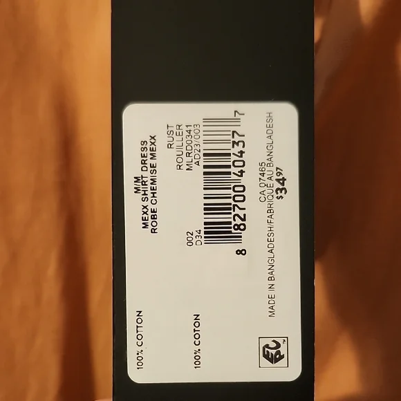 Mexx Rust Button-Down Dress - Picture 2 of 4